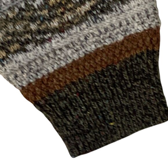 Vintage Prima Maglia Cardigan Mens LG Striped Grandpa Dad Wool Blend 90s Sweater - Picture 9 of 16